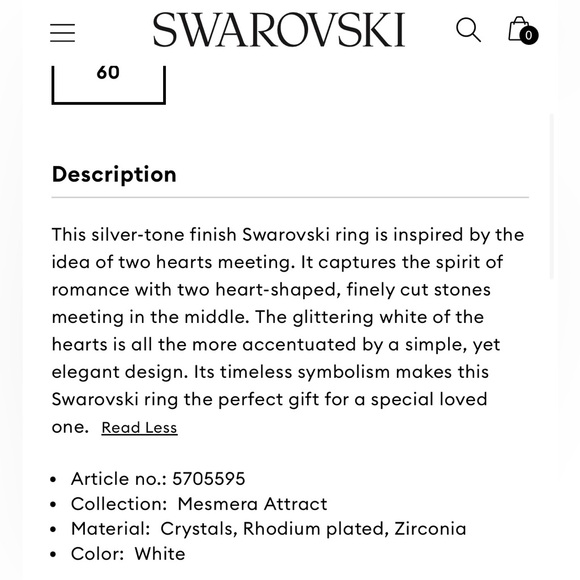 Swarovski Mesmera Crystal Ring - Picture 8 of 9